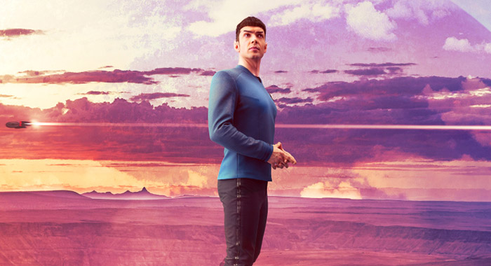 Ethan Peck in STAR TREK: STRANGE NEW WORLDS character poster