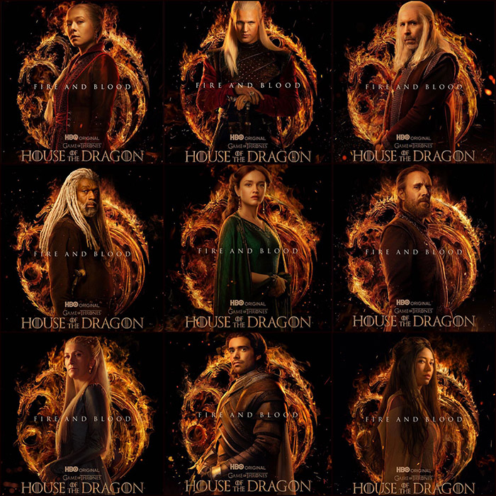 House of the Dragon character posters