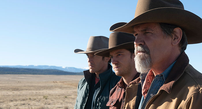 Outer Range: Tom Pelphrey, Lewis Pullman, Josh Brolin