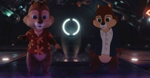 (L-R): Dale (voiced by Andy Samberg) and Chip (voiced by John Mulaney) in Disney's live-action CHIP 'N DALE: RESCUE RANGERS, exclusively on Disney+. Photo courtesy of Disney Enterprises, Inc. © 2022 Disney Enterprises, Inc. All Rights Reserved.