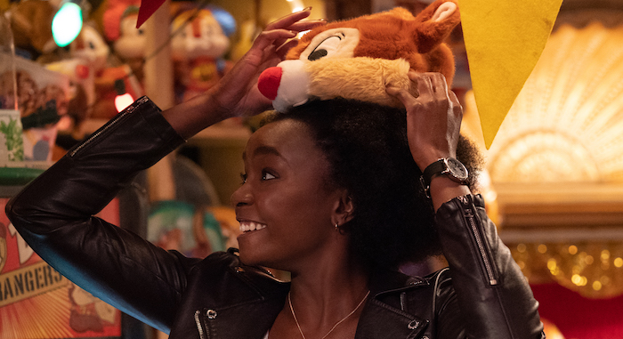 Kiki Layne as "Ellie" in Disney's live-action CHIP 'N DALE: RESCUE RANGERS, exclusively on Disney+. Photo by Hilary Bronwyn Gayle, SMPSP. © 2022 Disney Enterprises, Inc. All Rights Reserved.