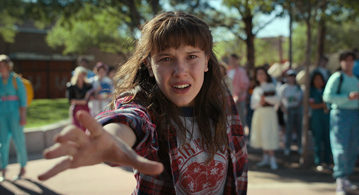 Millie Bobby Brown as Eleven in STRANGER THINGS