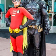 Robin and Batman Cosplayers at 2022 Comic-Con International: San Diego