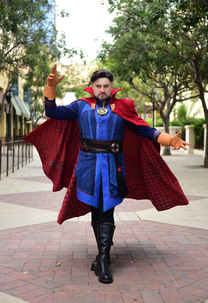 Chad Hatter cosplays as Dr. Strange at 2022 Comic-Con International: San Diego