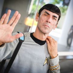 Cosplayer dressed as Star Trek's Spock