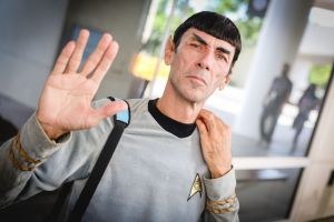 Cosplayer dressed as Star Trek's Spock