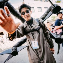 Cosplayer dressed as Doctor Octopus