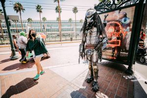 Cosplayer dressed as a Predator