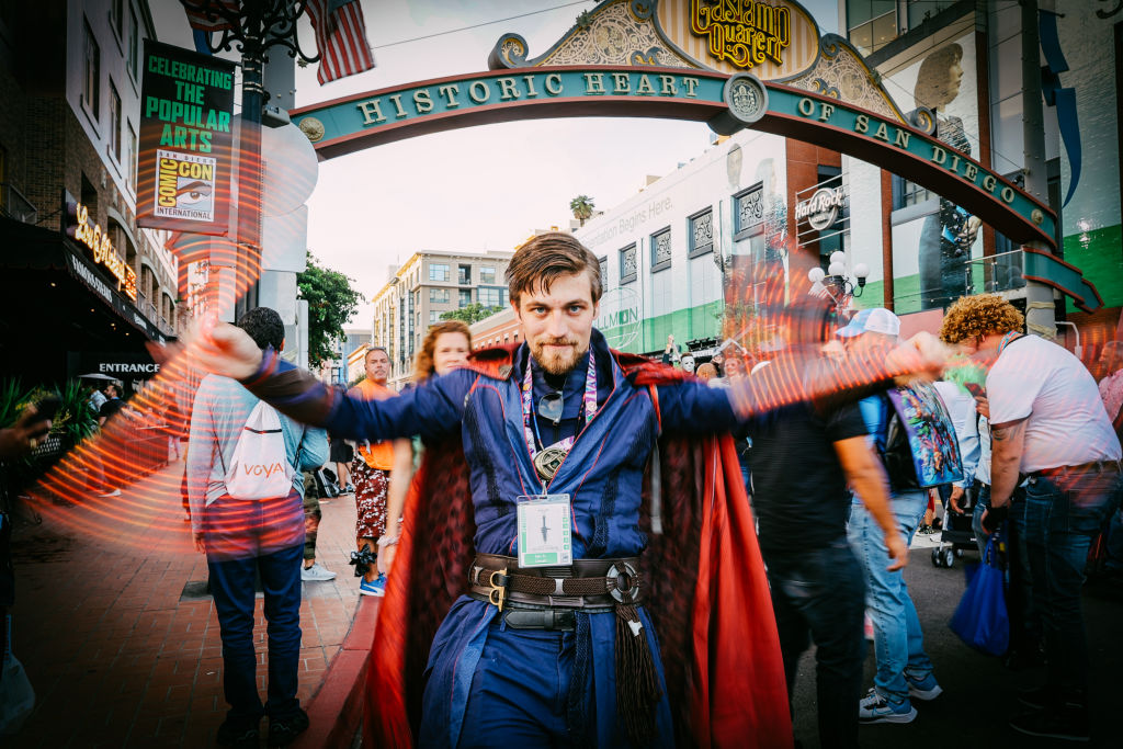 Cosplayer dressed as Doctor Strange