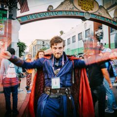 Cosplayer dressed as Doctor Strange