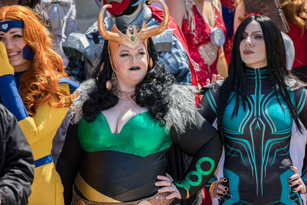 A group of Marvel cosplayers