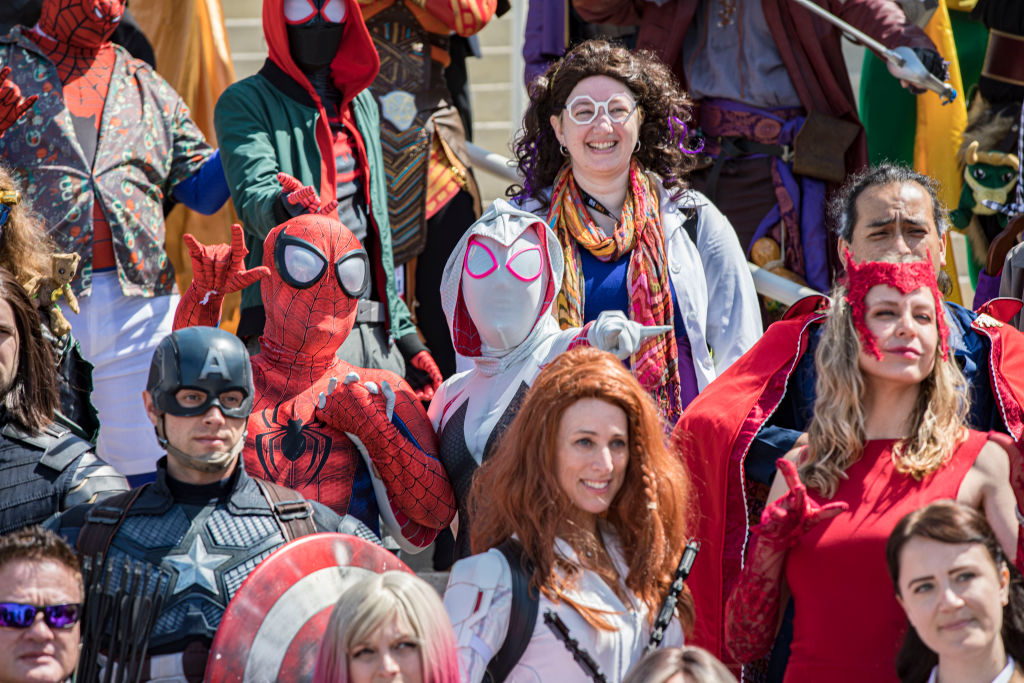 A group of Marvel cosplayers
