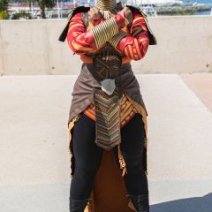 Black Panther cosplayer Stephanie Johnson as General Okoye