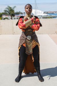Black Panther cosplayer Stephanie Johnson as General Okoye