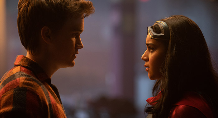 Ms. Marvel s1 finale: Matt Lintz, Iman Vellani