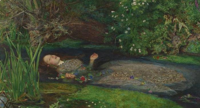 Ophelia 1851-2 Sir John Everett Millais, Bt 1829-1896 Presented by Sir Henry Tate 1894 http://www.tate.org.uk/art/work/N01506