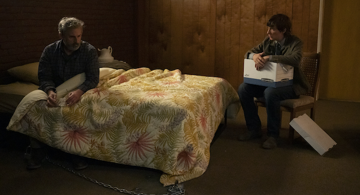 “THE PATIENT” -- Pictured (L-R): Steve Carell as Alan Strauss, Domhnall Gleeson as Sam Fortner. CR: Suzanne Tenner/FX