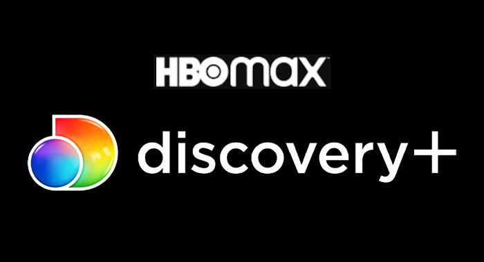 HBO Max and Discovery+ logos