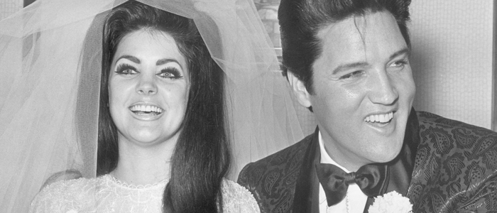 Priscilla Presley and Elvis Presley on their wedding day, May 1, 1967 in Las Vegas.