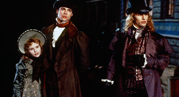 INTERVIEW WITH THE VAMPIRE, from left: Kirsten Dunst, Brad Pitt, Tom Cruise, 1994. © Warner Bros. / courtesy Everett Collection