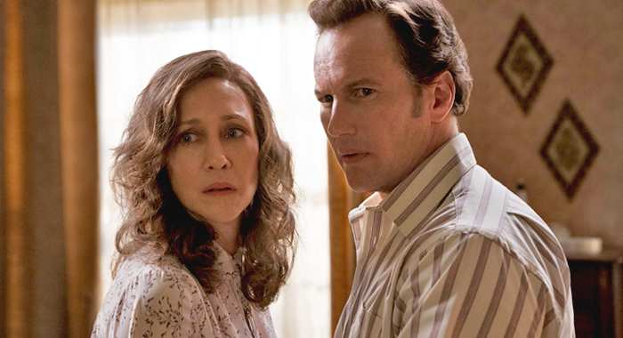 Vera Farmiga and Patrick Wilson in The Conjuring: The Devil Made Me Do It (2021)