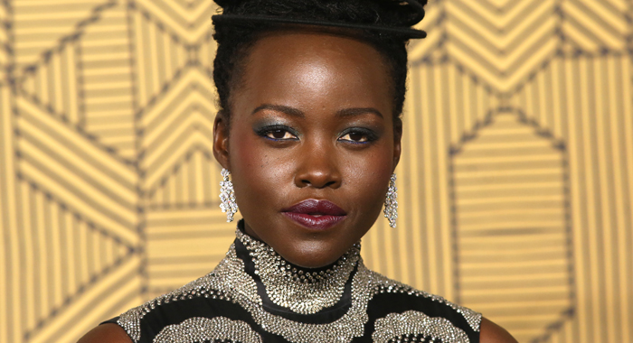 Lupita Nyong'o at the European premiere of Black Panther: Wakanda Forever