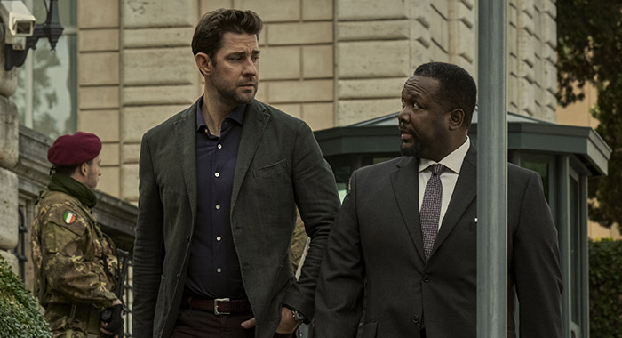 John Krasinski and Wendell Pierce in Tom Clancy's Jack Ryan Season 3