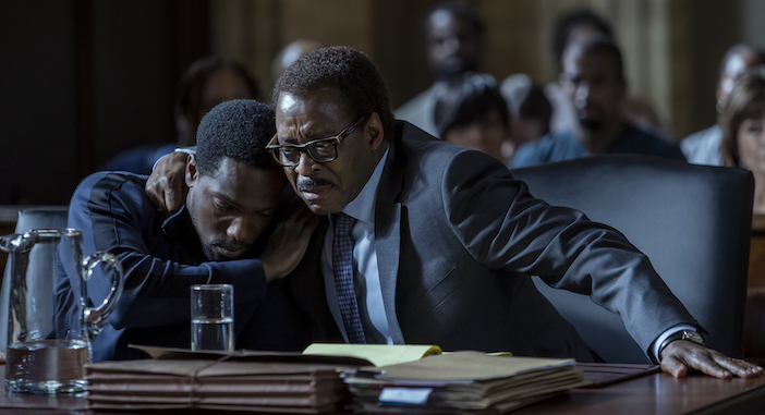 Courtney B. Vance as Franklin Roberts and Tosin Cole as Moses Johnson - 61st Street _ Season 1, Episode 8 - Photo Credit: George Burns/AMC