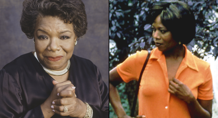 Portrait of Maya Angelou from 1980; Alfre Woodard in Down in the Delta (1998)