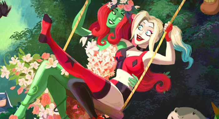 Lake Bell and Kaley Cuoco as Poison Ivy and Harley Quinn in Harley Quinn