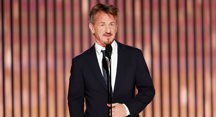 Sean Penn at the 80th Annual Golden Globe Awards