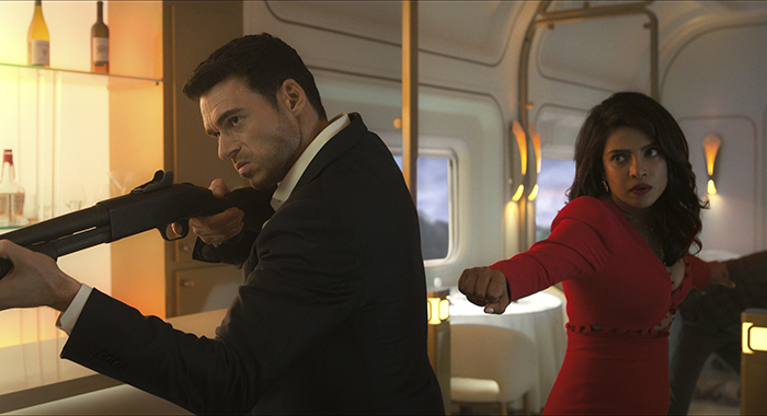 Richard Madden as Mason Kane, Priyanka Chopra Jonas as Nadia Sinh