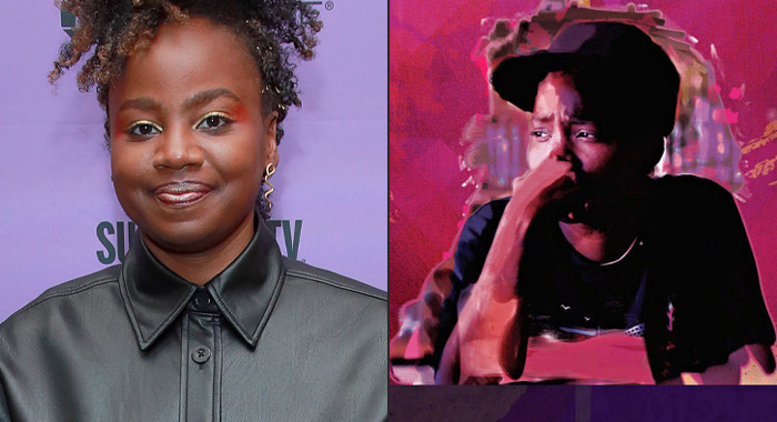 Dee Rees and the poster for Pariah