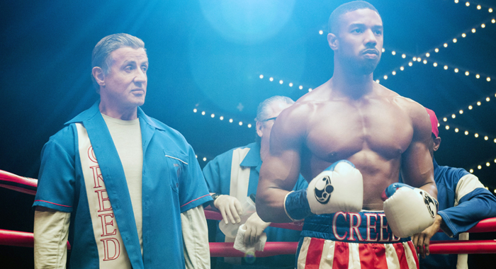 Sylvester Stallone and Michael B. Jordan in Creed II (2018)