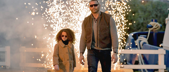 Chloe Coleman and Dave Bautista in My Spy (2020)