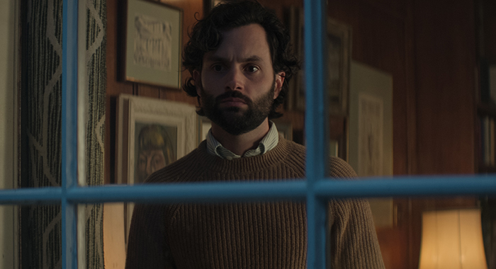 You. Penn Badgley as Joe Goldberg in episode 401 of You. Cr. Courtesy of Netflix © 2022