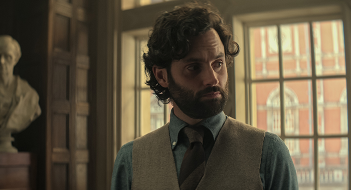 You. Penn Badgley as Joe Goldberg in episode 401 of You. Cr. Courtesy of Netflix © 2022