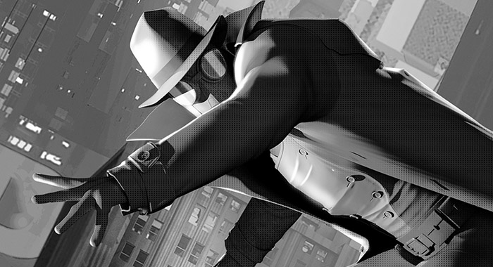 SPIDER-MAN: INTO THE SPIDER-VERSE poster, Spider-Man Noir (voice: Nicolas Cage)