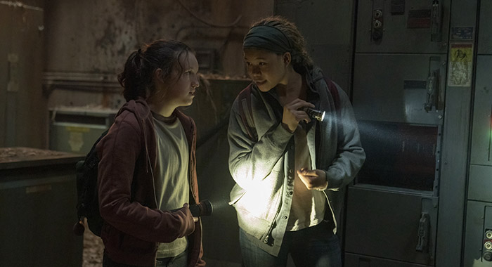 Bella Ramsey and Storm Reid in The Last of Us