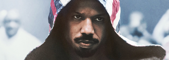 Michael B. Jordan on the poster for Creed III (2023)