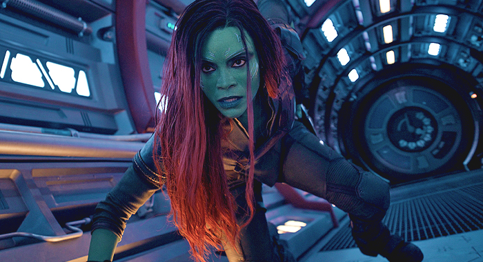 Zoe Saldana as Gamora in Guardians of the Galaxy Vol. 3 (2023)