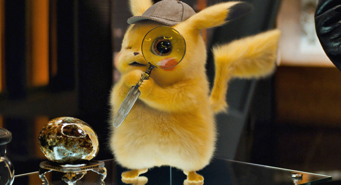 Ryan Reynolds as the voice of Pikachu in Pokemon Detective Pikachu