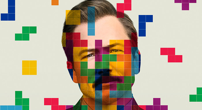 Tetris movie key art with Taron Egerton