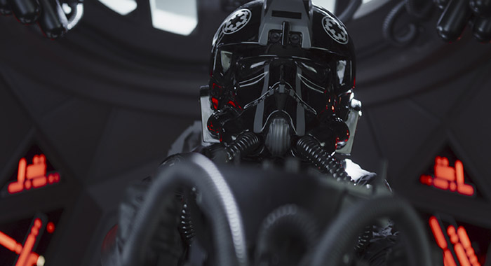 A TIE fighter pilot in THE MANDALORIAN