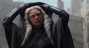 Rosario Dawson is Ahsoka Tano in Lucasfilm's AHSOKA, exclusively on Disney+. ©2023 Lucasfilm Ltd. & TM. All Rights Reserved.