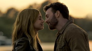 Ana de Armas and Chris Evans in "Ghosted,"