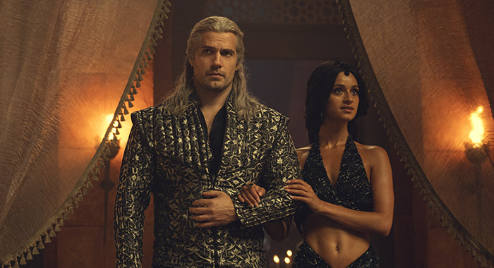 Henry Cavill and Anya Chalotra in The Witcher season 3