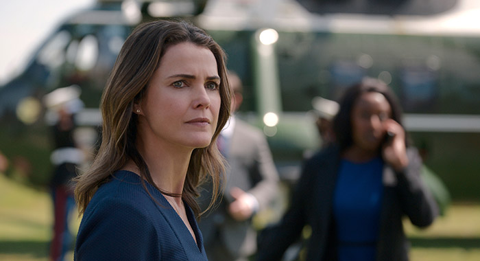 The Diplomat. Keri Russell as Kate Wyler in episode 103 of The Diplomat. Cr. Courtesy of Netflix © 2023