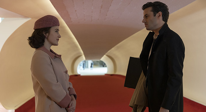 Rachel Brosnahan (Miriam 'Midge' Maisel), Luke Kirby (Lenny Bruce)