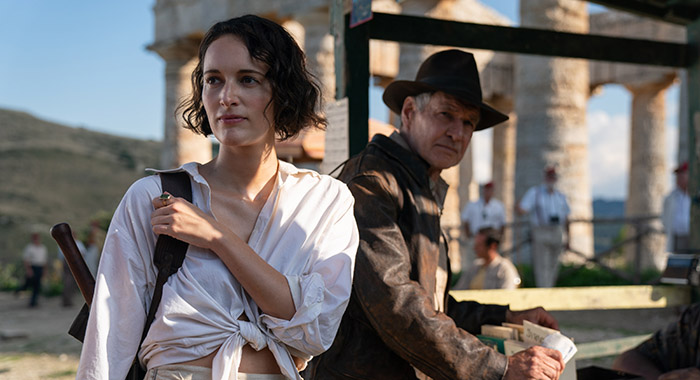 Phoebe Waller-Bridge and Harrison Ford in Indiana Jones and the Dial of Destiny